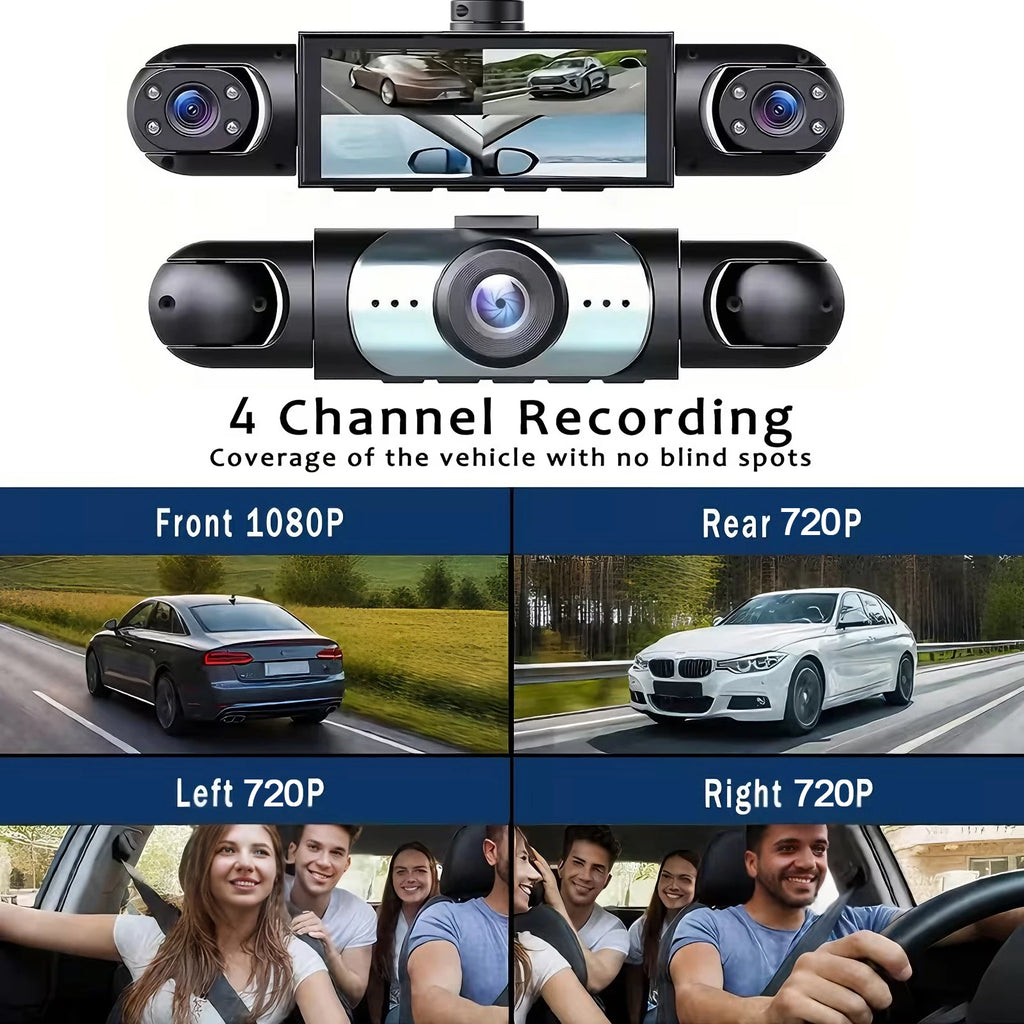 Dashcam de 3 o 4 Cámaras con Visión Nocturna