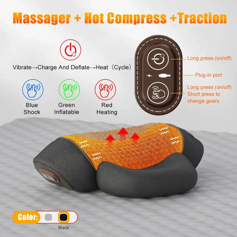 Masajeador Cervical Eléctrico con Calor y Vibración