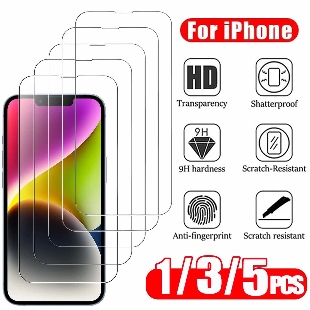 Cristal Templado HD para iPhone (1-5 Uds)
