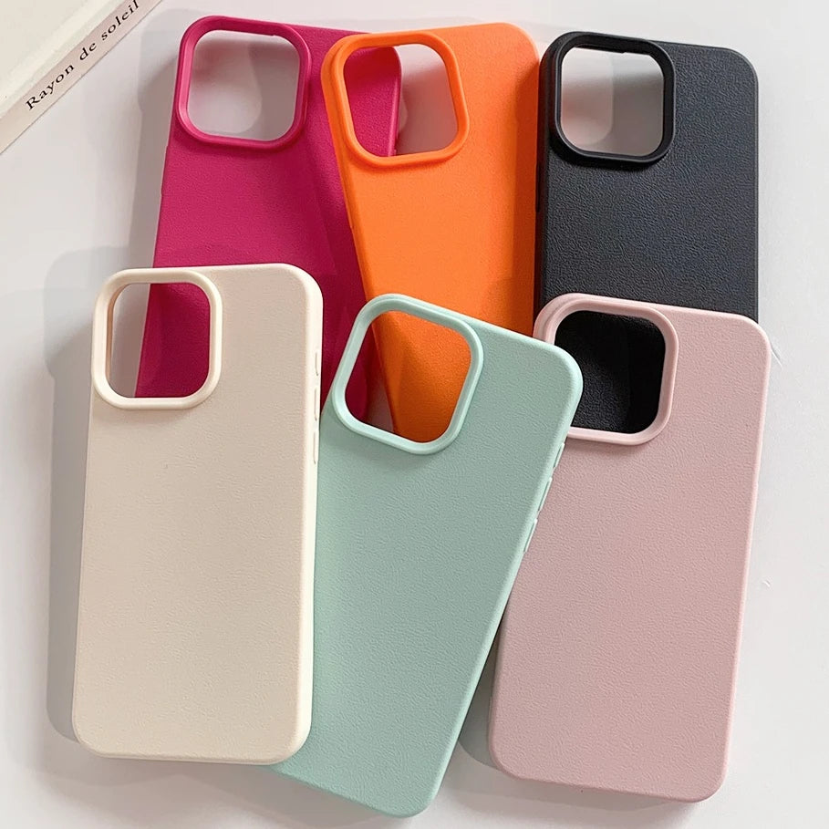 Funda de Cuero Antigolpes para iPhone