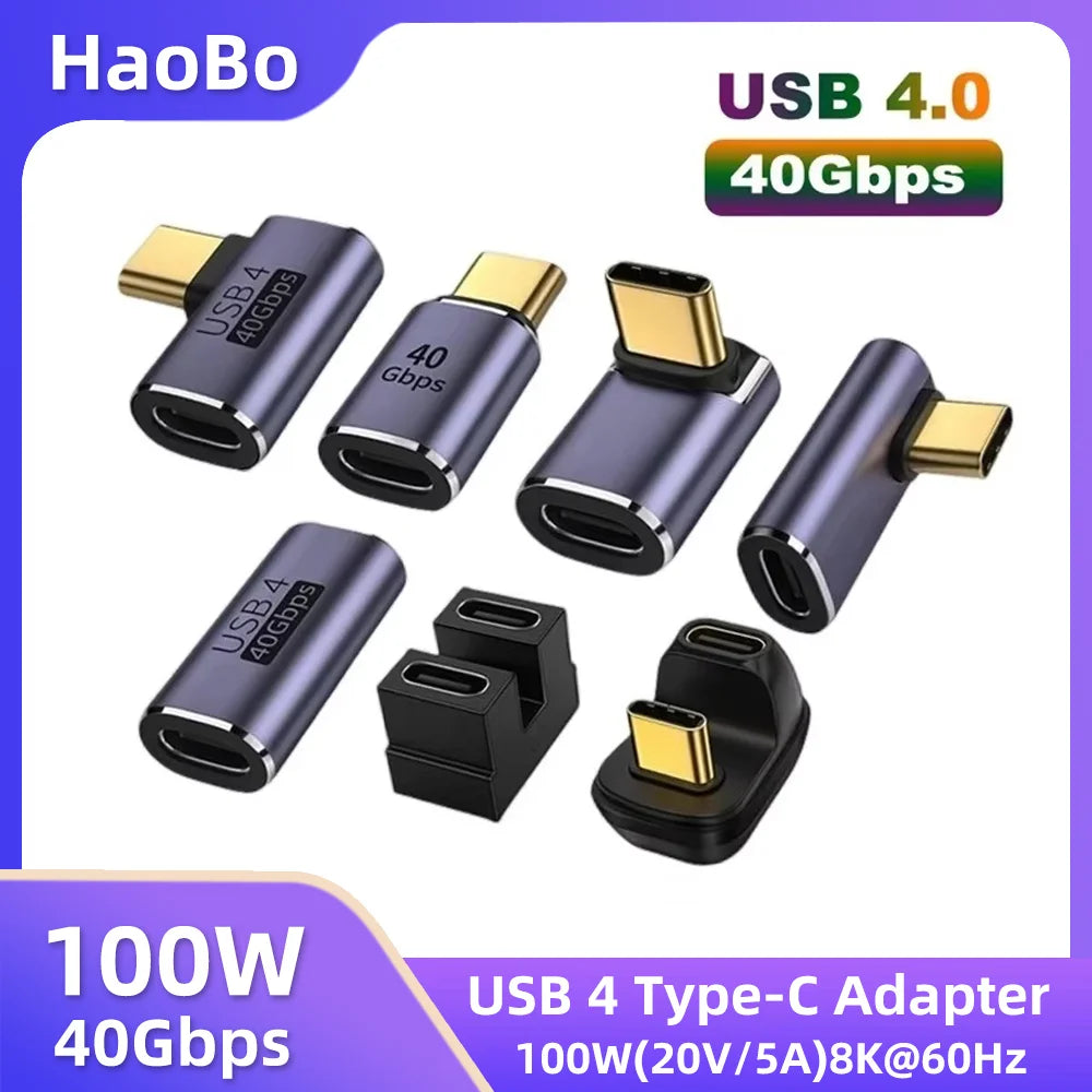 Adaptador USB-C 90° USB4 para Datos y Carga