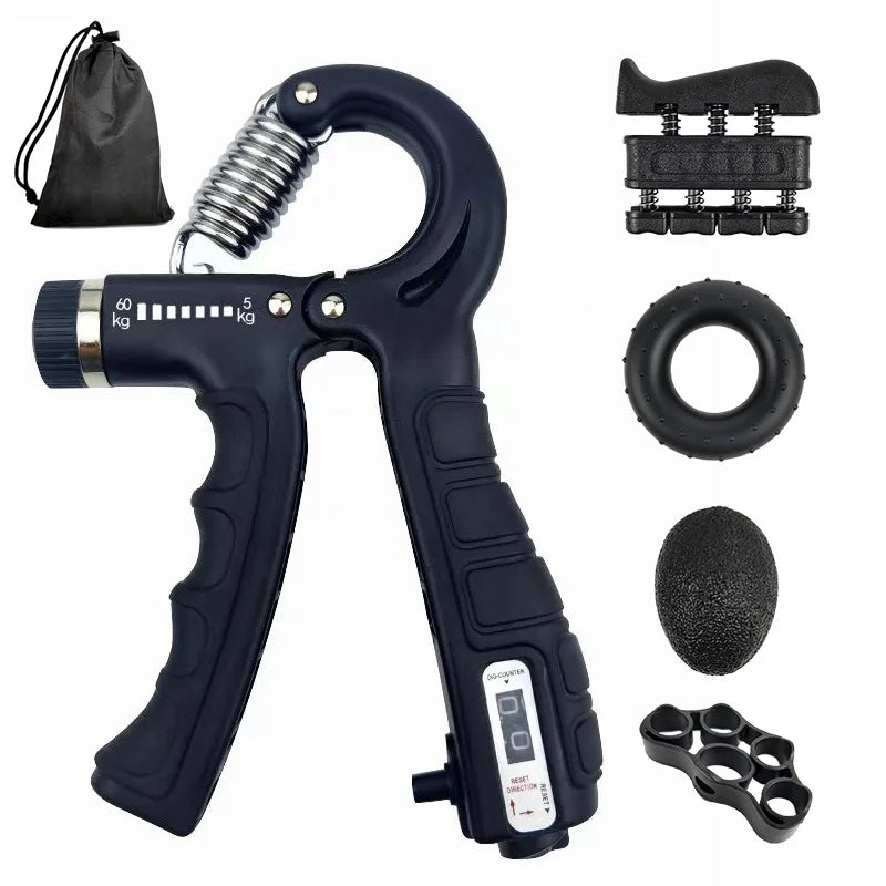 Ejercitador de Agarre Ajustable 5–60 kg con Contador
