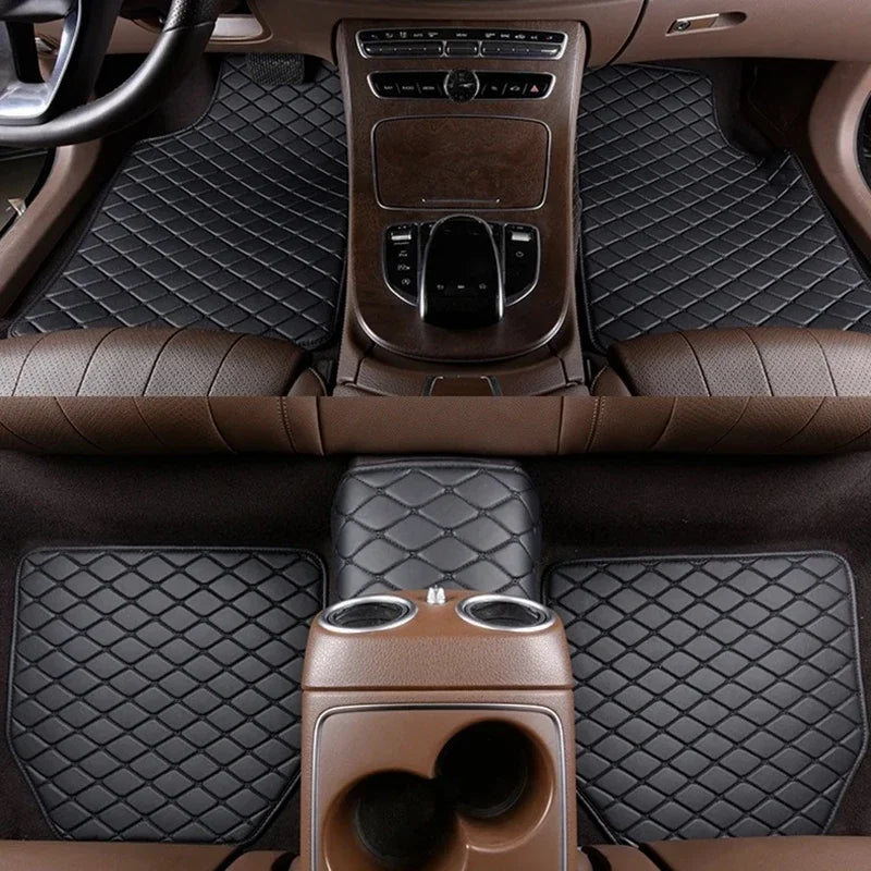 Juego de 5 Alfombrillas de Cuero PU para Coche