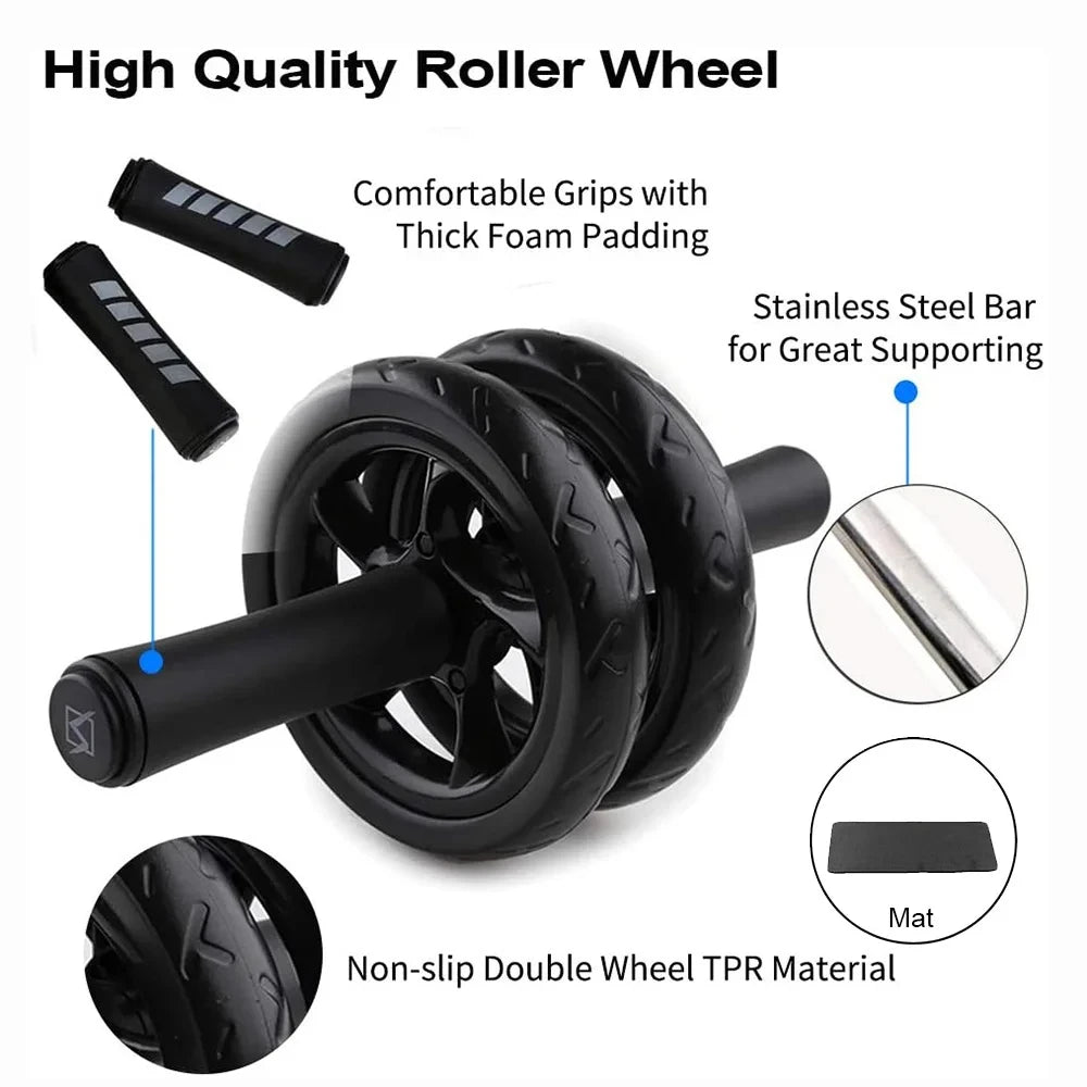 Rueda Abdominal Doble con Rodillera