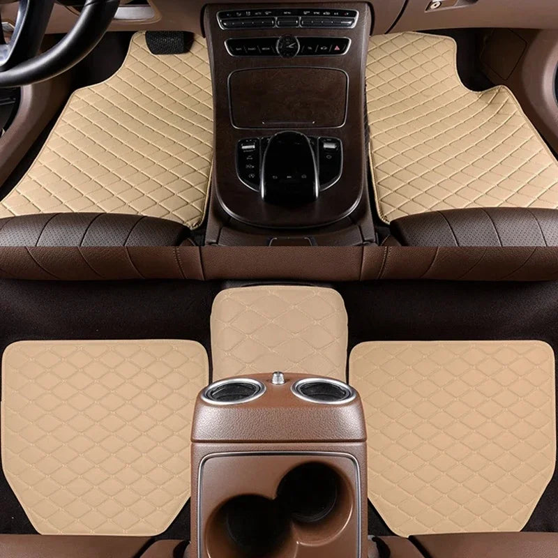 Juego de 5 Alfombrillas de Cuero PU para Coche