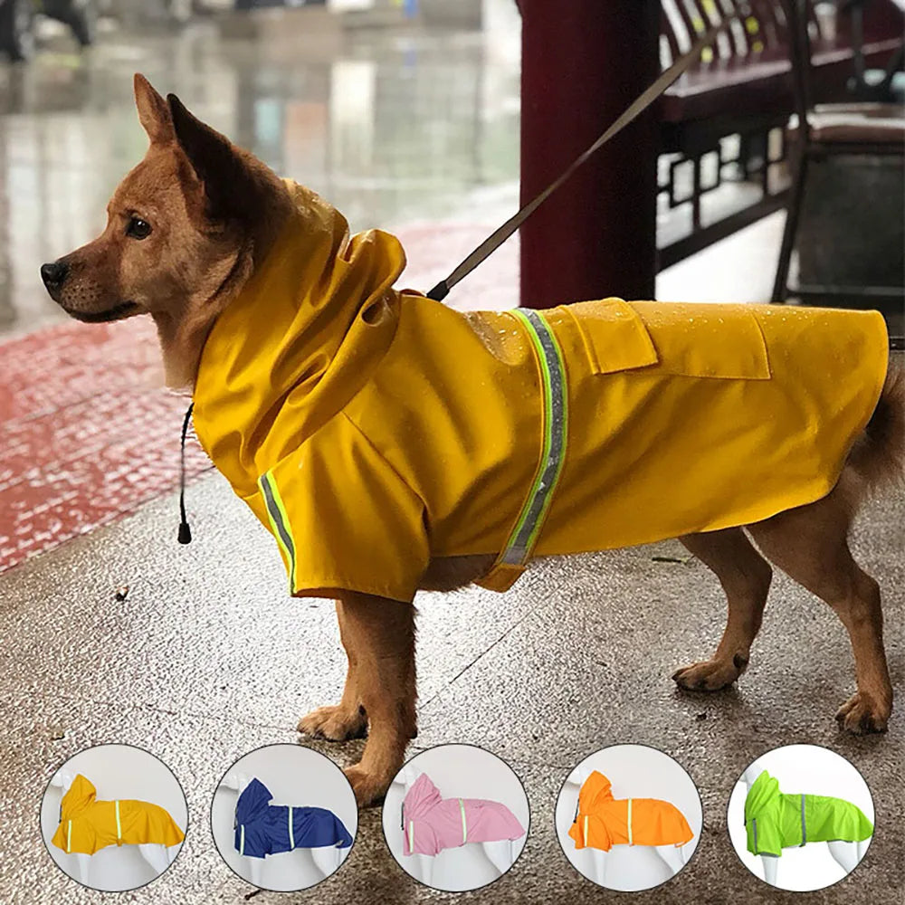 Chubasquero Reflectante para Perros Grandes