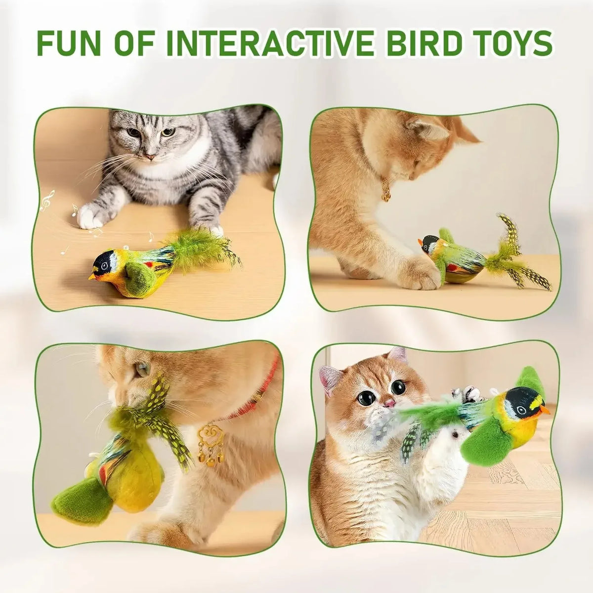 Juguete con Sonido de Pájaro para Gatos