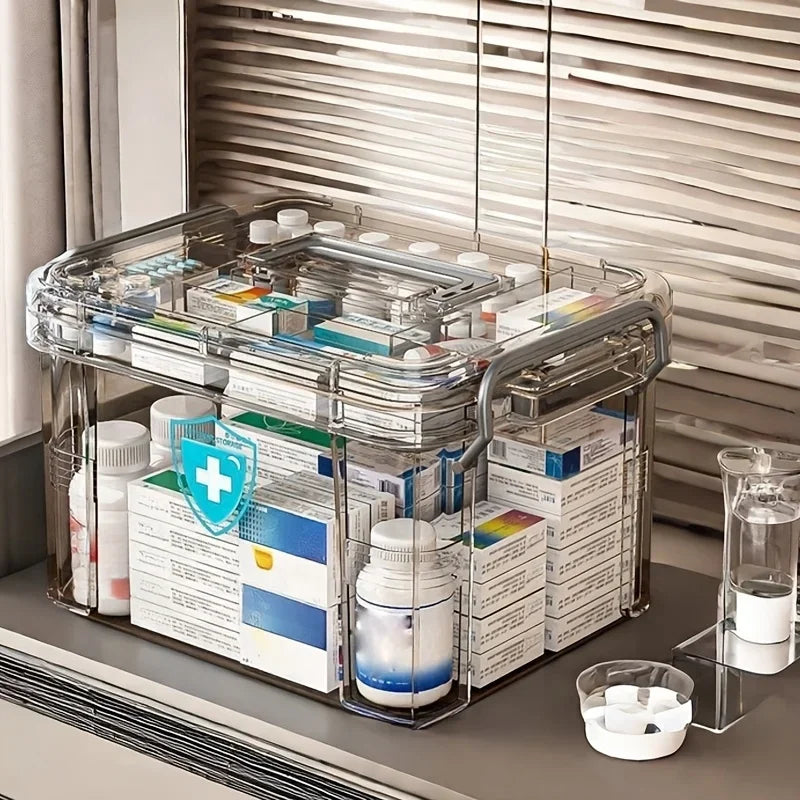 Caja Organizadora Transparente con Asa