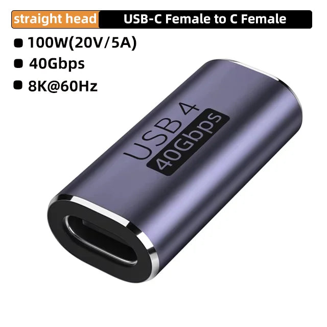 Adaptador USB-C 90° USB4 para Datos y Carga