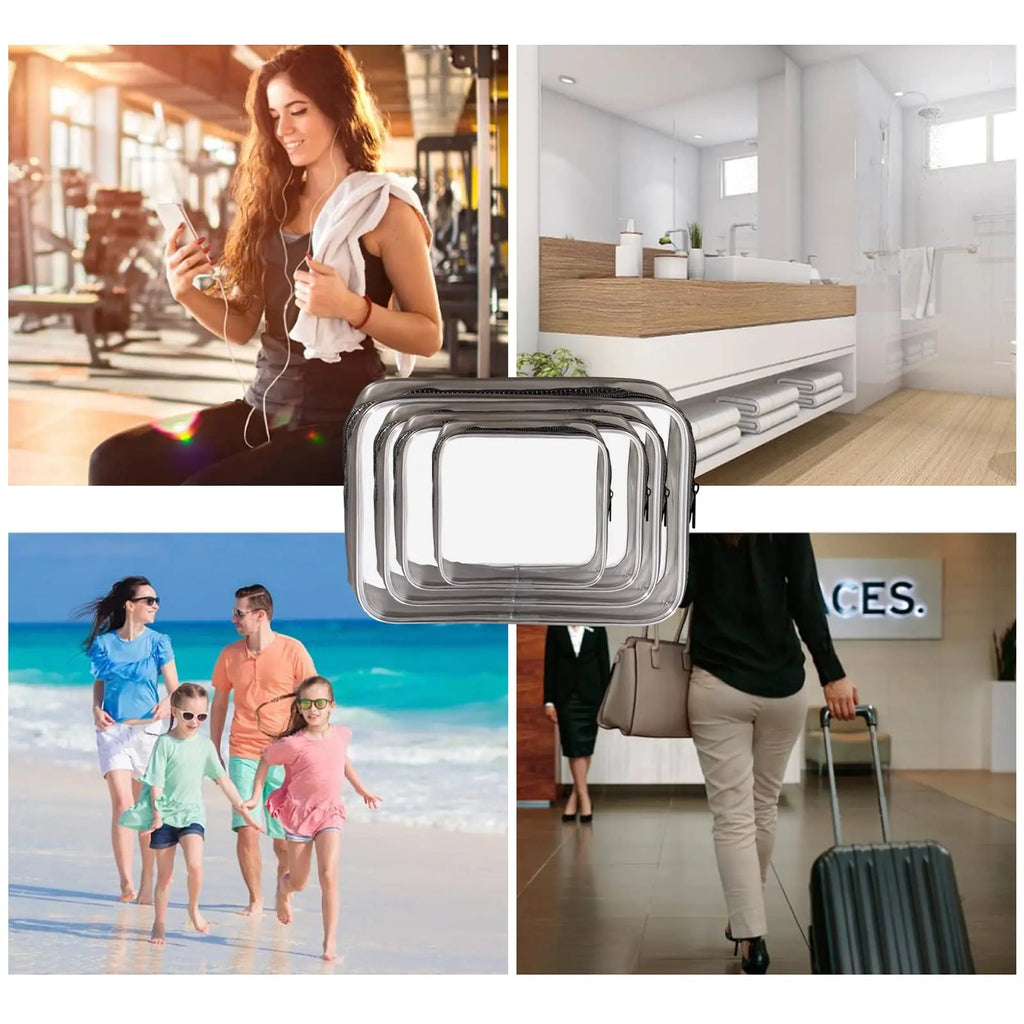 Neceser Transparente para Maquillaje y Viaje