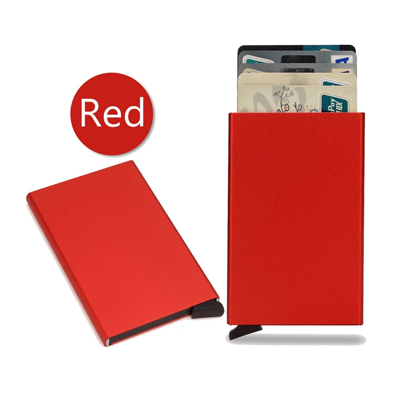 Tarjetero Metálico Compacto con Protección RFID