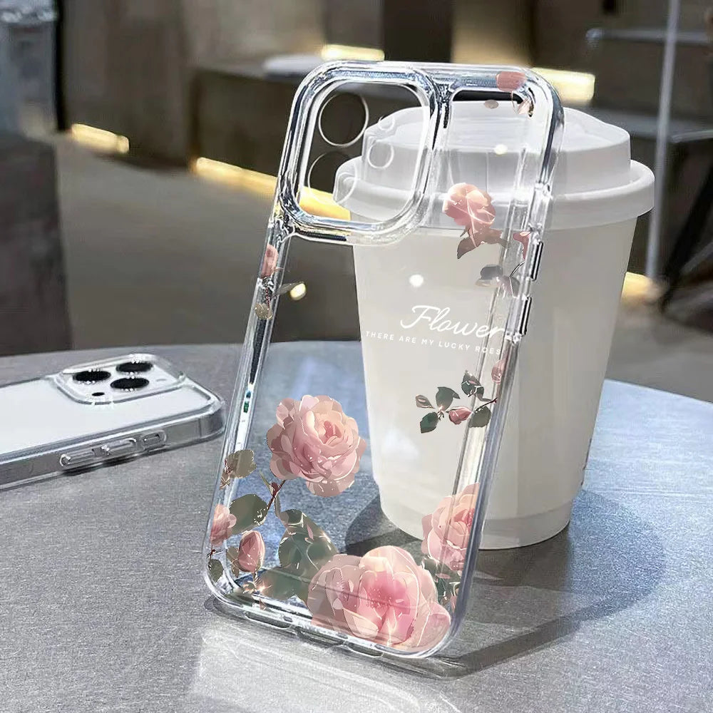 Funda Floral Transparente para iPhone