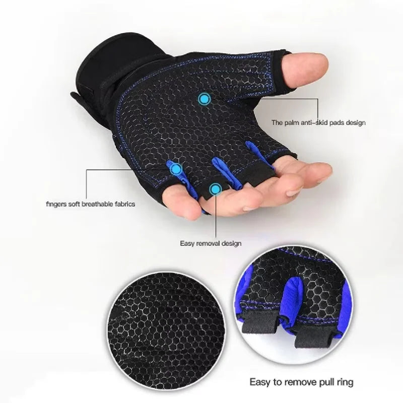 Guantes de Gimnasio con Sujeción de Muñeca