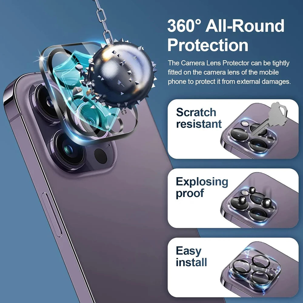 Protector de Pantalla HD con Lente de Cámara para iPhone