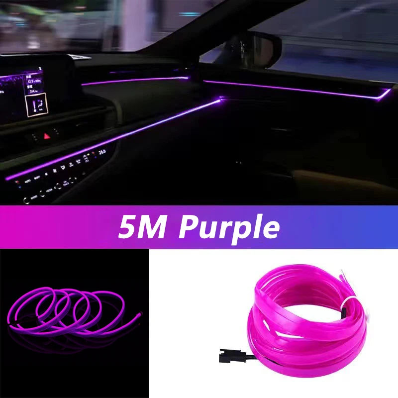 Tira de Luces LED Neón para Interior de Coche (5M)