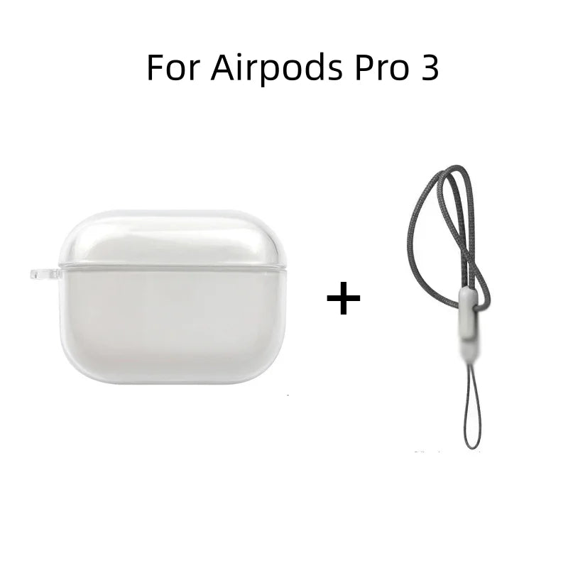 Funda Transparente de TPU con Correa para AirPods
