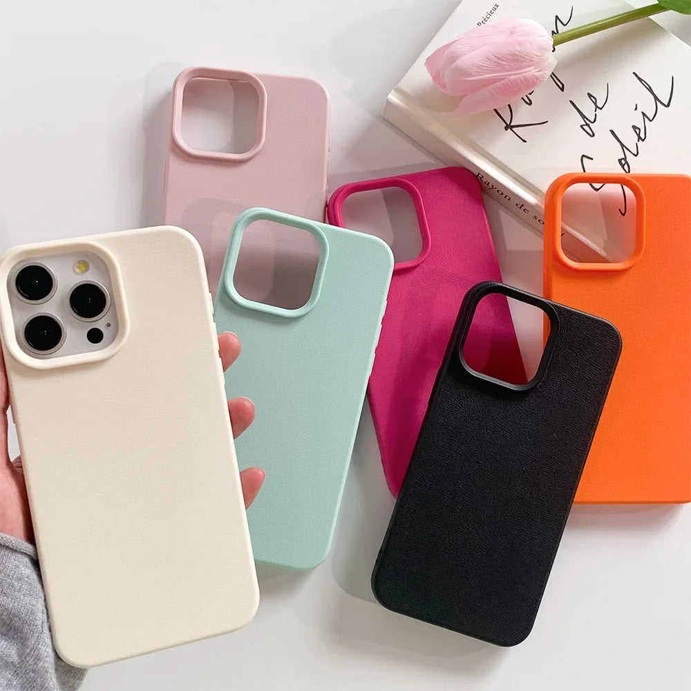 Funda de Cuero Antigolpes para iPhone
