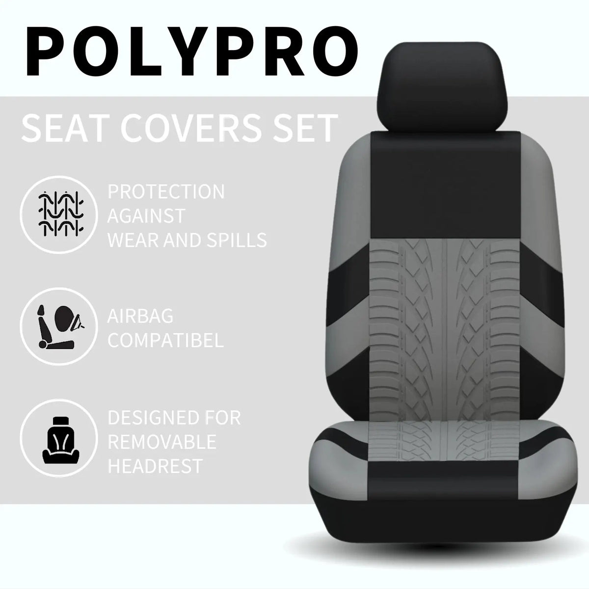 Juego de Fundas de Asiento para Coche (Delantero y Trasero)