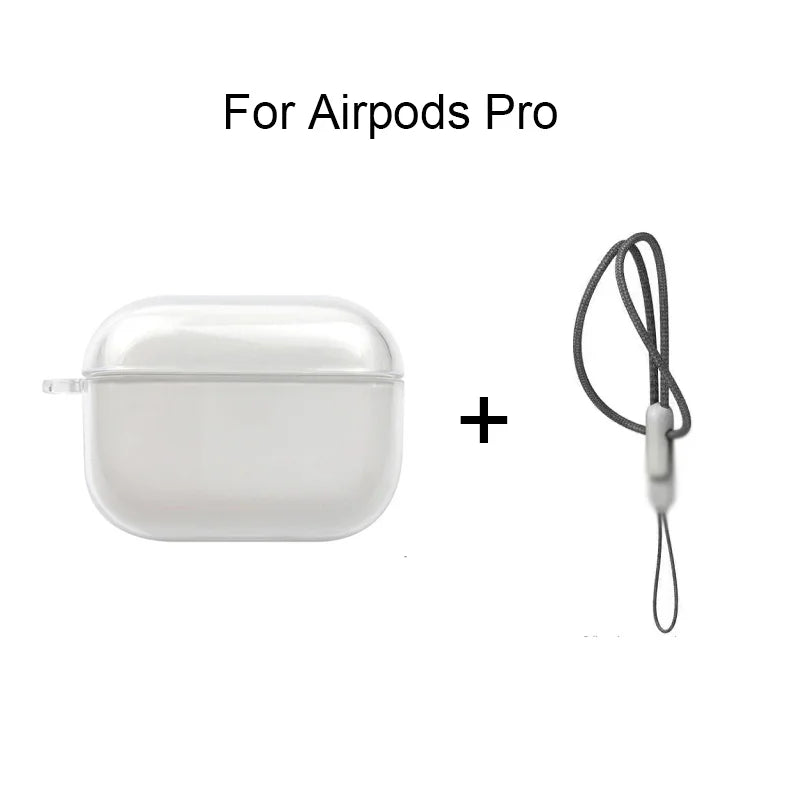 Funda Transparente de TPU con Correa para AirPods