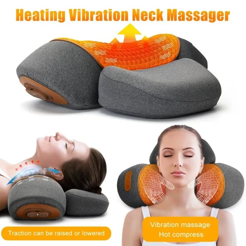 Almohada Cervical Eléctrica con Calor y Masaje