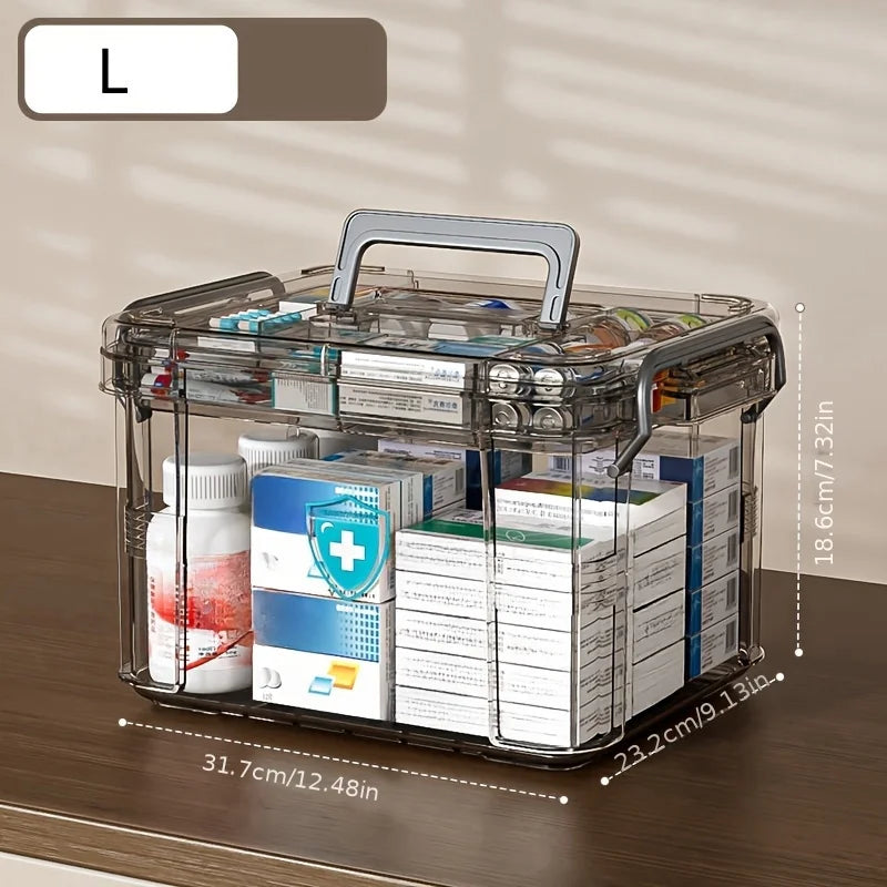 Caja Organizadora Transparente con Asa