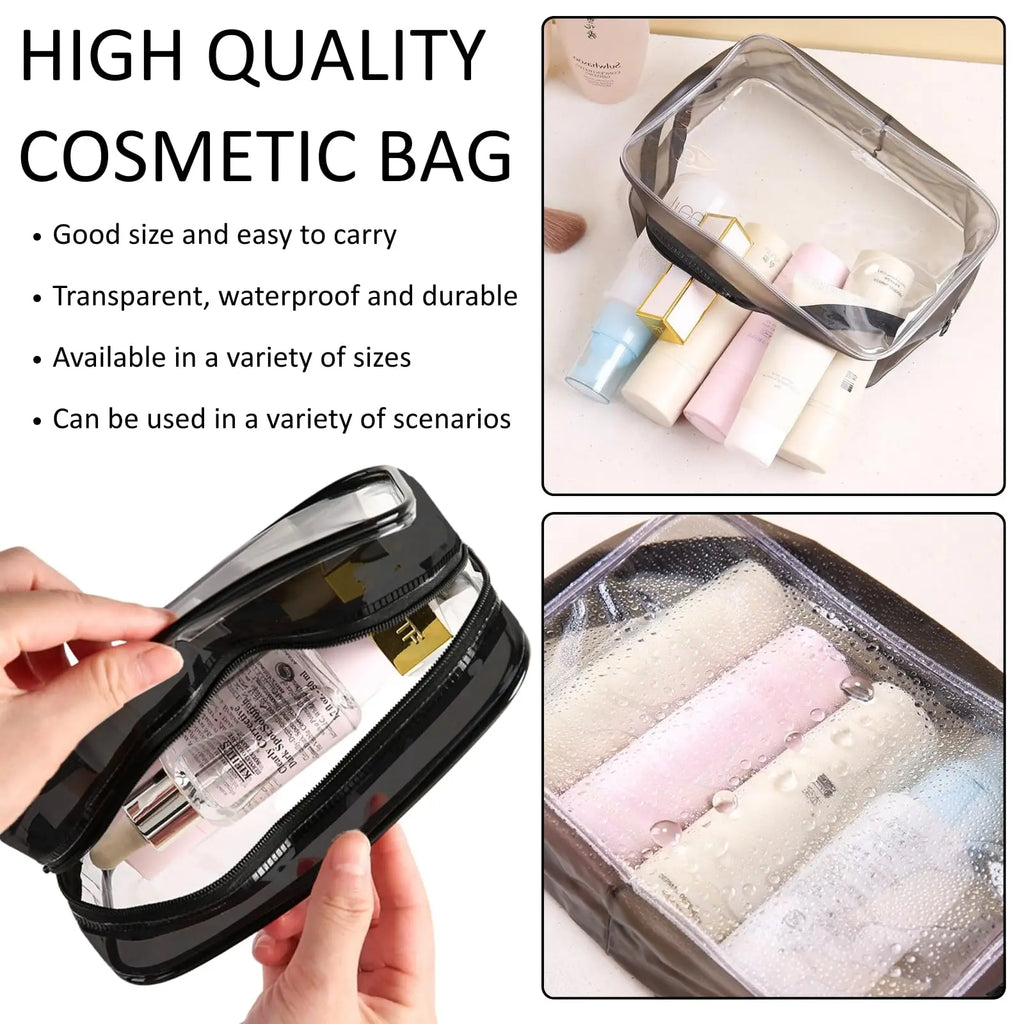 Neceser Transparente para Maquillaje y Viaje