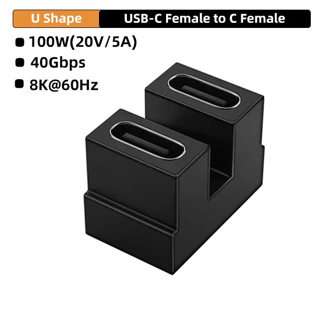Adaptador USB-C 90° USB4 para Datos y Carga
