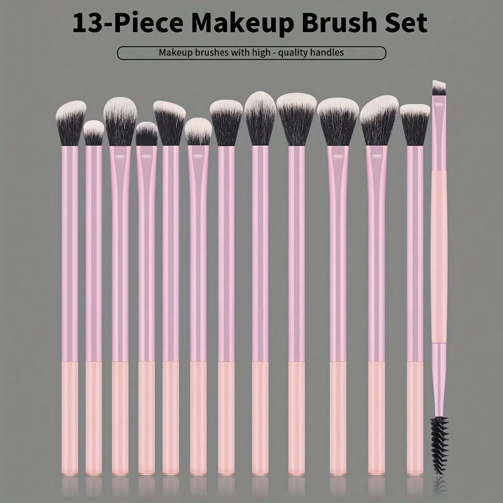 Set de 13 Brochas de Maquillaje para Rostro y Ojos