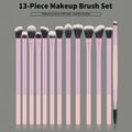Set de 13 Brochas de Maquillaje para Rostro y Ojos