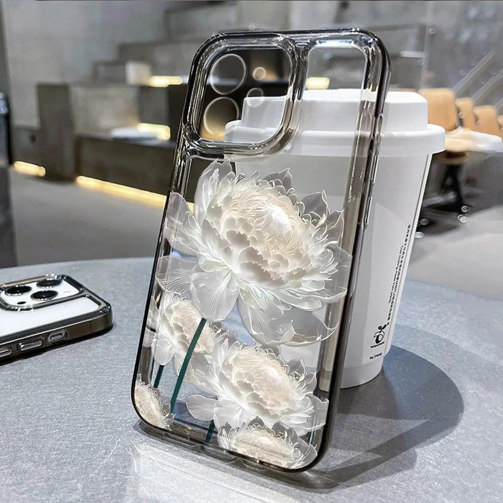 Funda Floral Transparente para iPhone