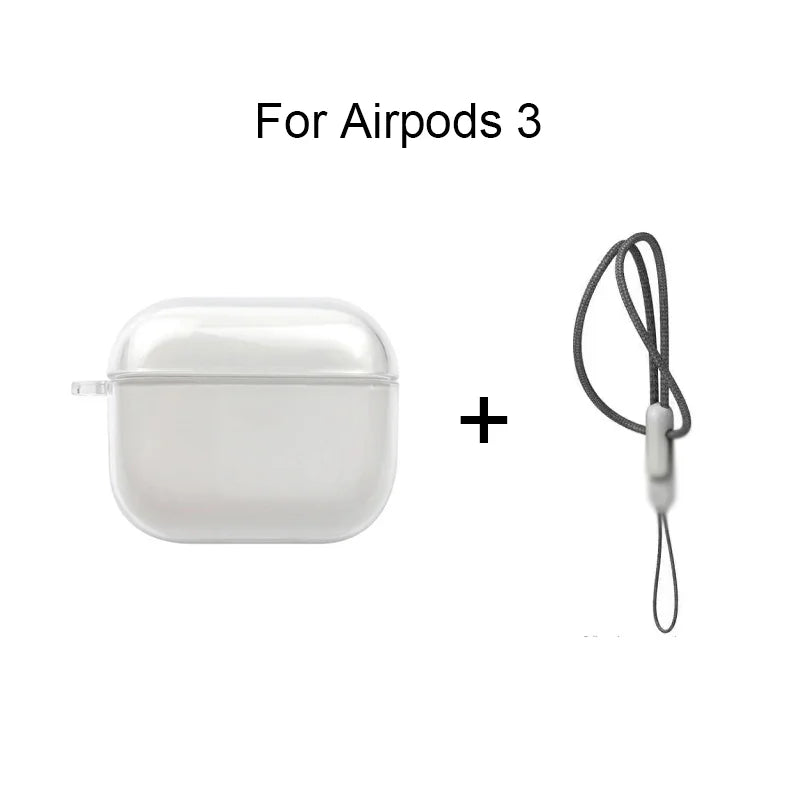 Funda Transparente de TPU con Correa para AirPods