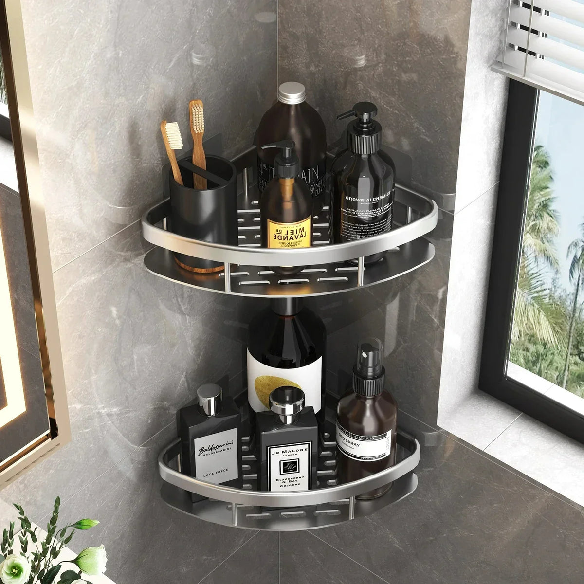 Estante de Aluminio para Ducha sin Taladro