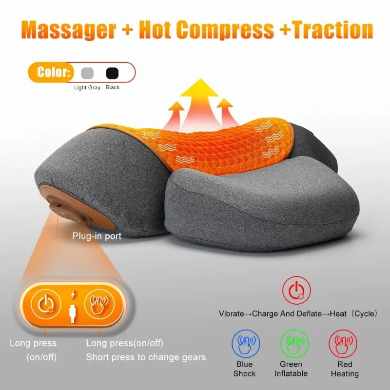 Almohada Cervical Eléctrica con Calor y Masaje