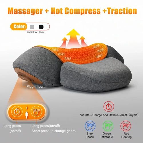 Almohada Cervical Eléctrica con Calor y Masaje